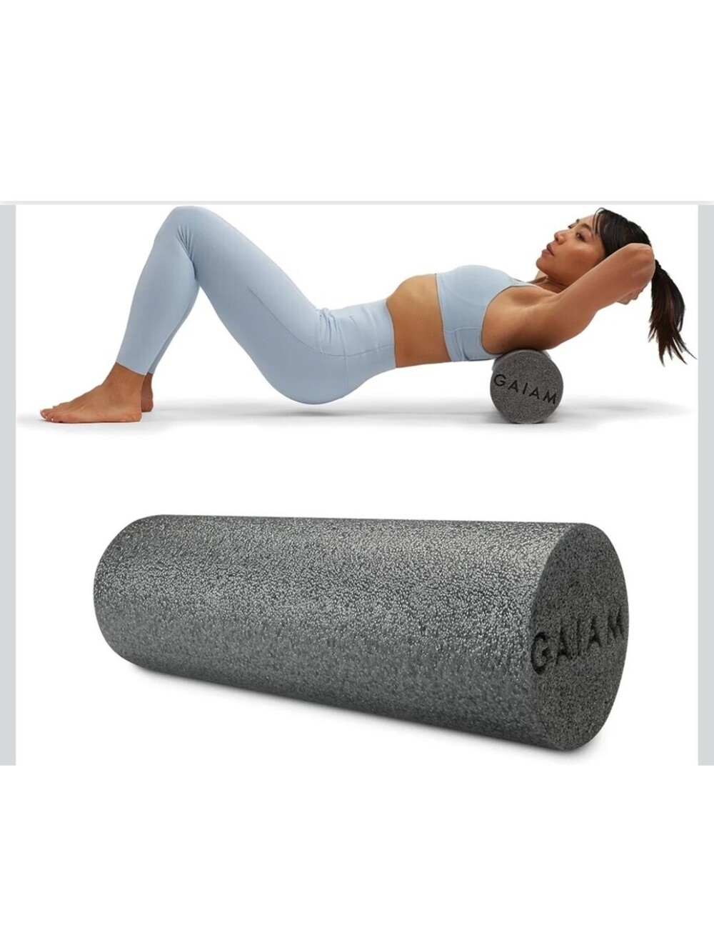 Gaiam Restore Foam Roller for Muscle Massage - Deep Tissue Muscle Massager- 18"